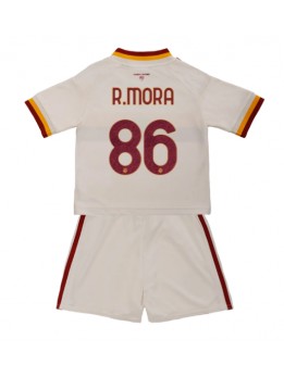 AS Roma Rodrigo Mora #86 Replika Borta Kläder Barn 2026-27 Kortärmad (+ byxor)